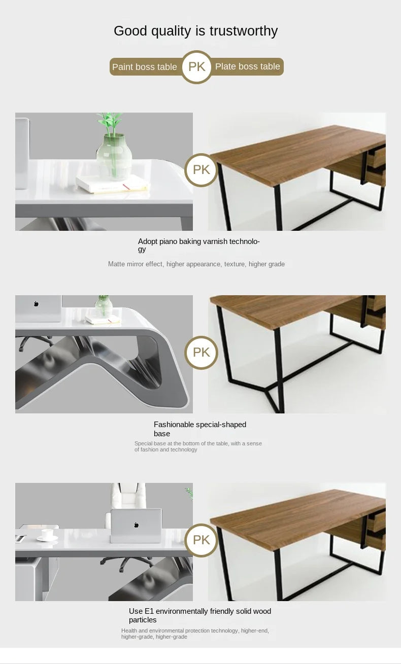 Office Table and Chair Set Traditional Office Ceo Table Design Boss Table Executive Modern Wood Case Modem Office Furniture