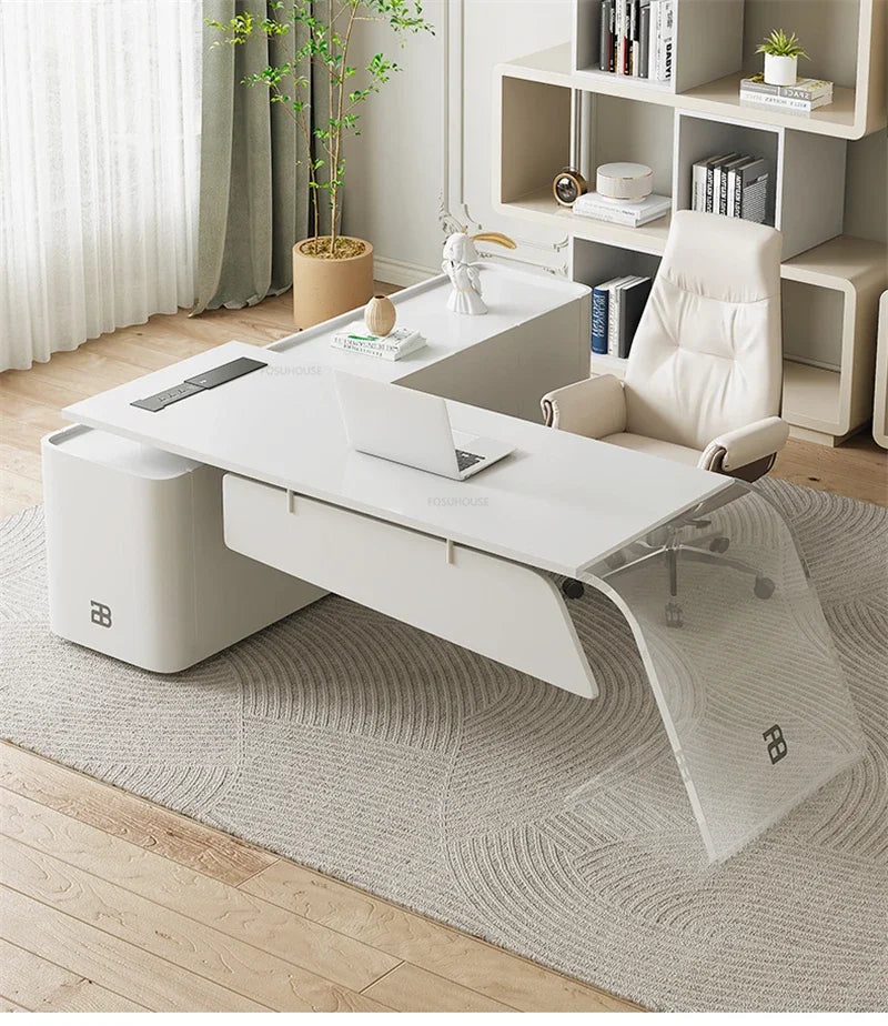 Modern High-end Office Desks Nordic Office Furniture Home Living Room Table Study Computer Desk Designer Light Luxury Boss Desk