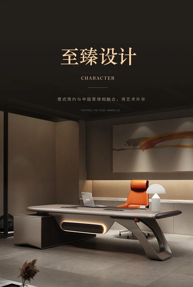 Luxury Floor Office Desk In Stock Secretary In Stock Long Office Desk European Work Bookshelf Escritorio Oficina Desk Furniture