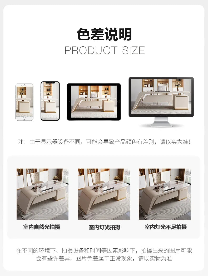 Designer Storage Office Desk Writing Asthetic Drawers Organizer Computer Desks Gaming White Mesa Para Computador Furniture
