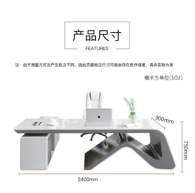 LBZ16 Modern Design  Boss Executive Office Desk With Storage Cabinet CEO Director Manager Executive Desk Office Furniture