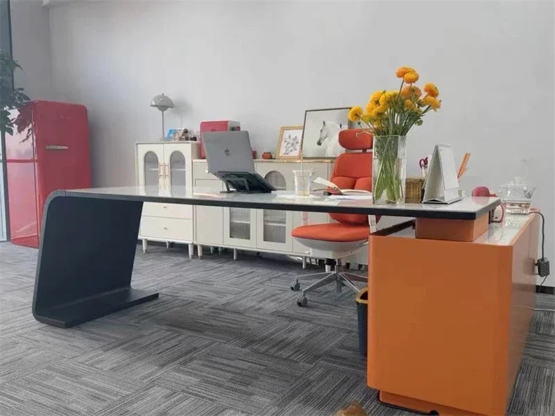 Modern High-end Office Desks Nordic Office Furniture Home Living Room Table Study Computer Desk Designer Light Luxury Boss Desk