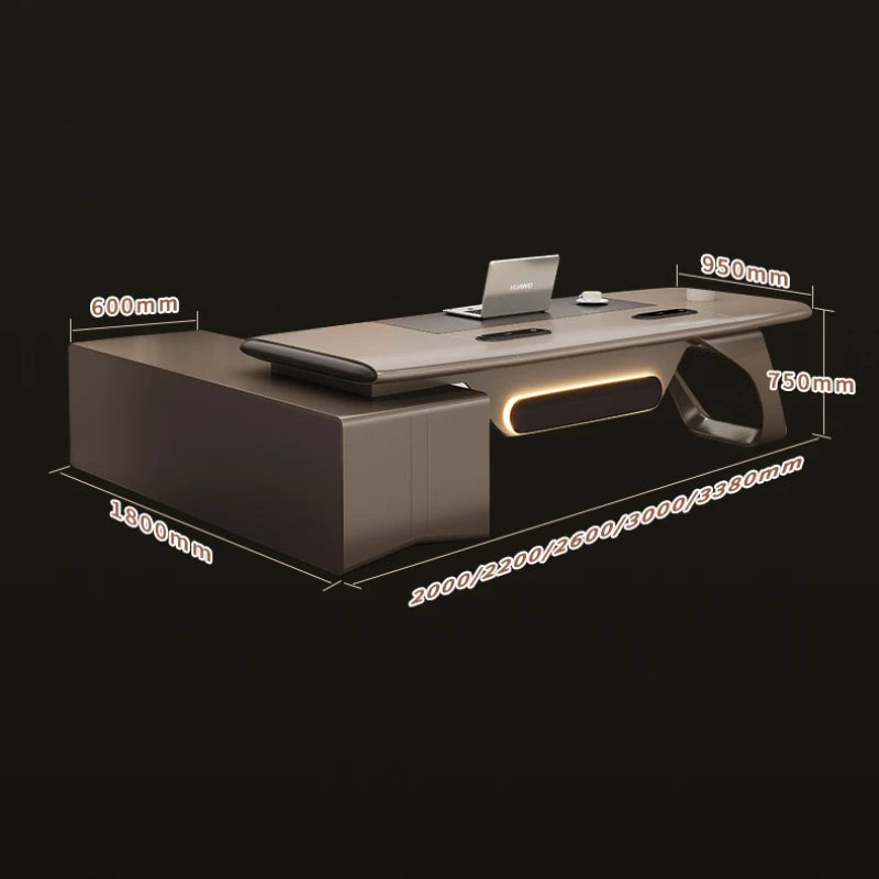 Luxury Floor Office Desk In Stock Secretary In Stock Long Office Desk European Work Bookshelf Escritorio Oficina Desk Furniture