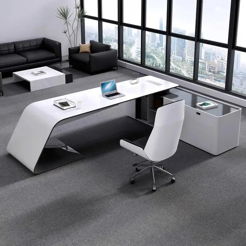 Luxury Long Office Desk Modern Design Storage Multifunctional Office Desk Display Minimalist Mesas Escritorio Trendy Furniture
