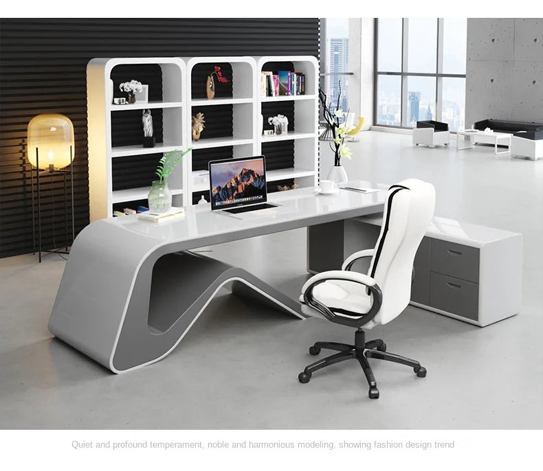 LBZ16 Modern Design  Boss Executive Office Desk With Storage Cabinet CEO Director Manager Executive Desk Office Furniture