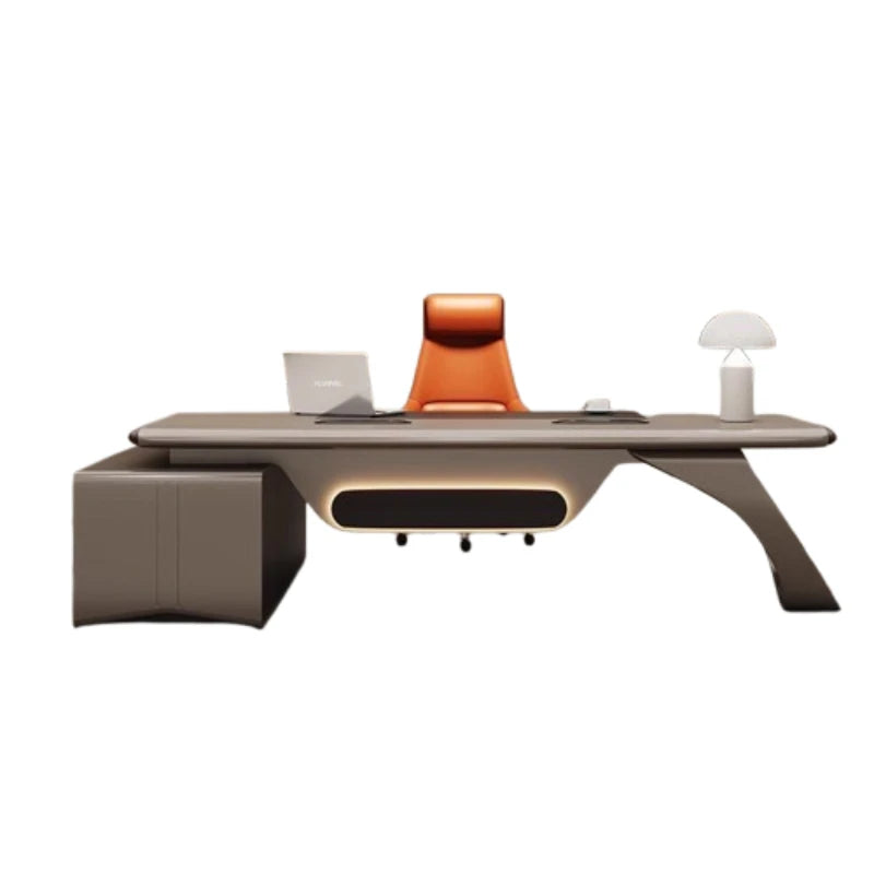 Luxury Floor Office Desk In Stock Secretary In Stock Long Office Desk European Work Bookshelf Escritorio Oficina Desk Furniture