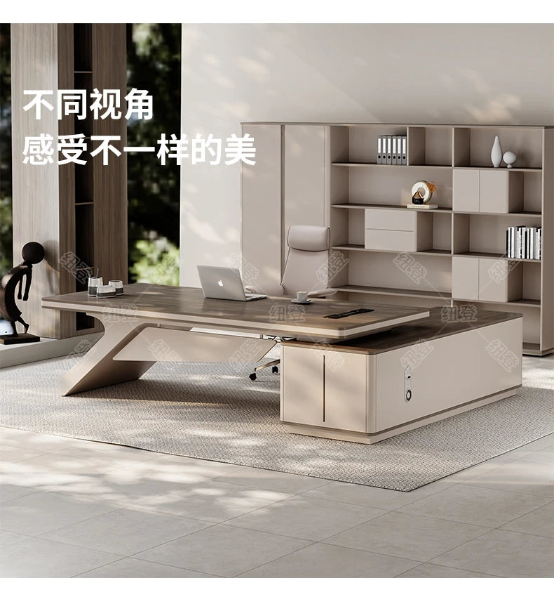 Design European Office Desk Modern Computer Standing Executive Office Desk Minimalist Organizers Scrivania Commercial Furniture