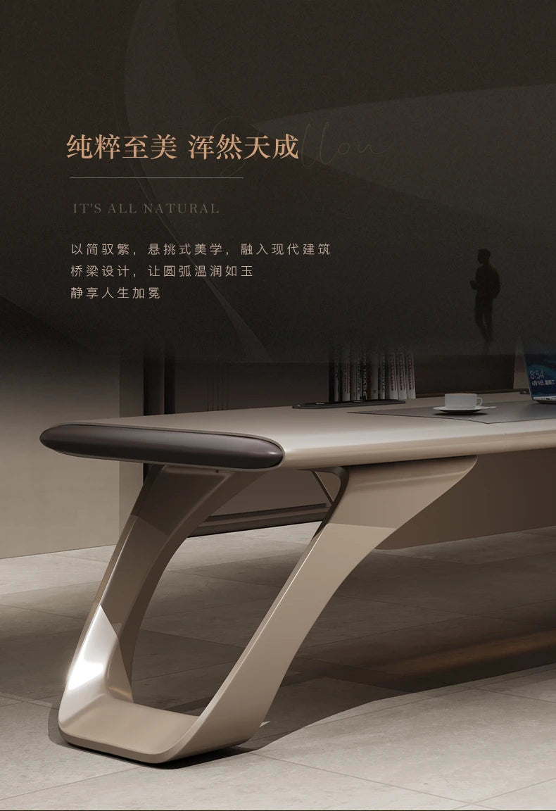 Luxury Floor Office Desk In Stock Secretary In Stock Long Office Desk European Work Bookshelf Escritorio Oficina Desk Furniture