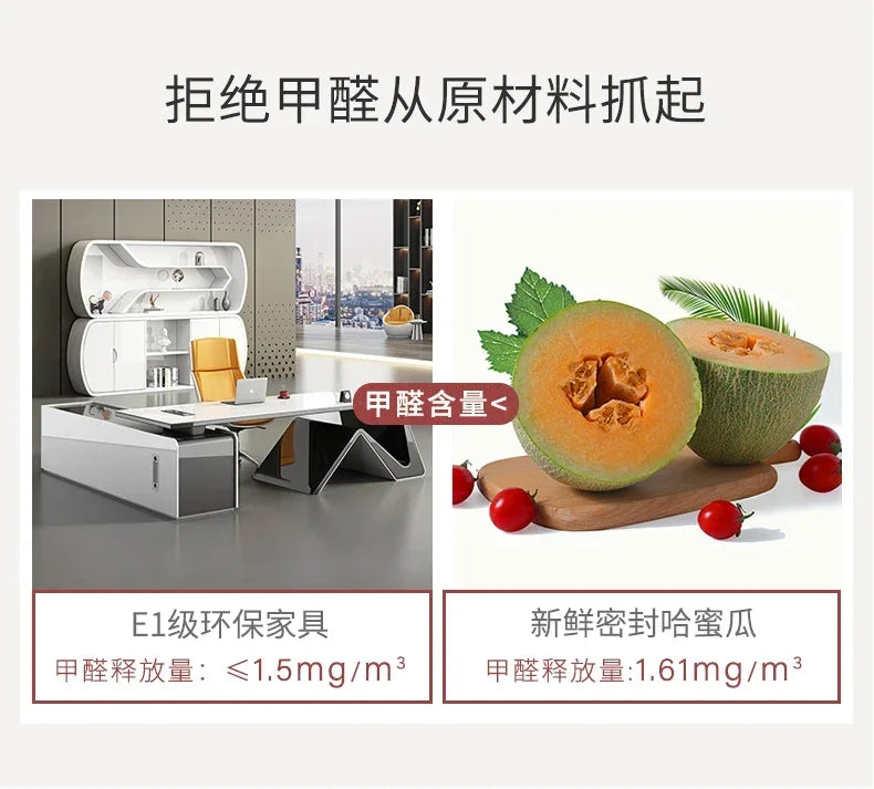 Boss, president, simple modern big desk, manager's supervisor's desk, office  and chair combination, abnormity