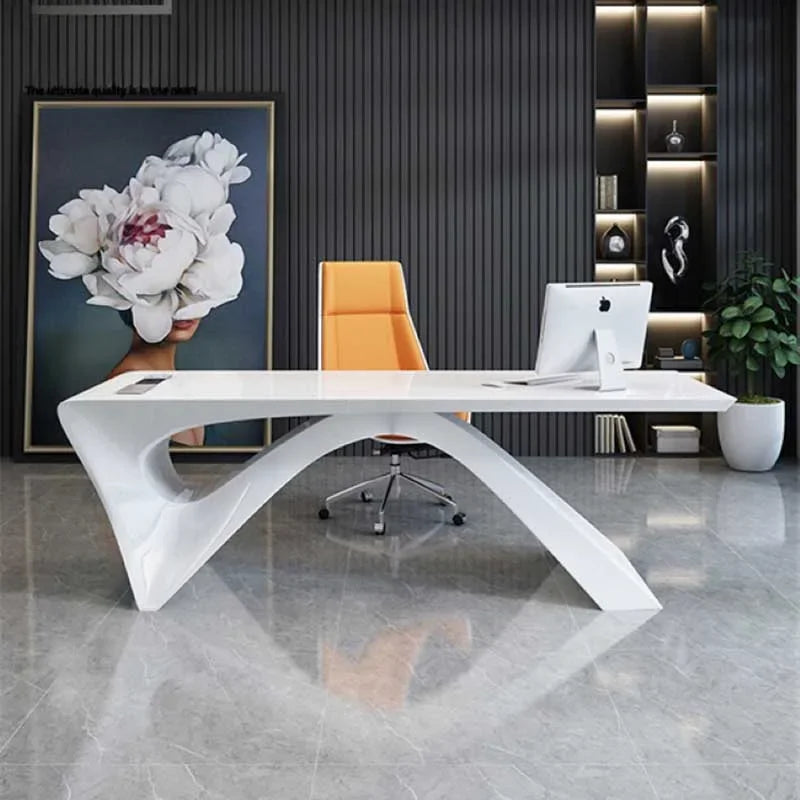 White Gaming Office Desk Large Household Luxury Laptop Computer Office Desk Corner Executive Writing Mesa Ordenador Furniture