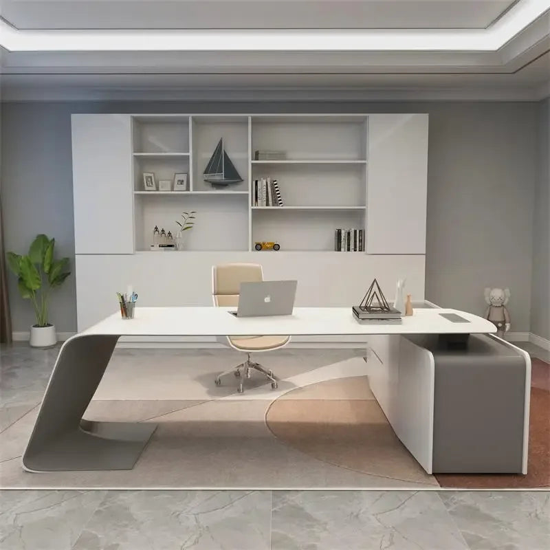 Light Luxury High-end Designer Office Desk Fashionable High-end Modern Simple European Japanese Luxury Office Desk Furniture