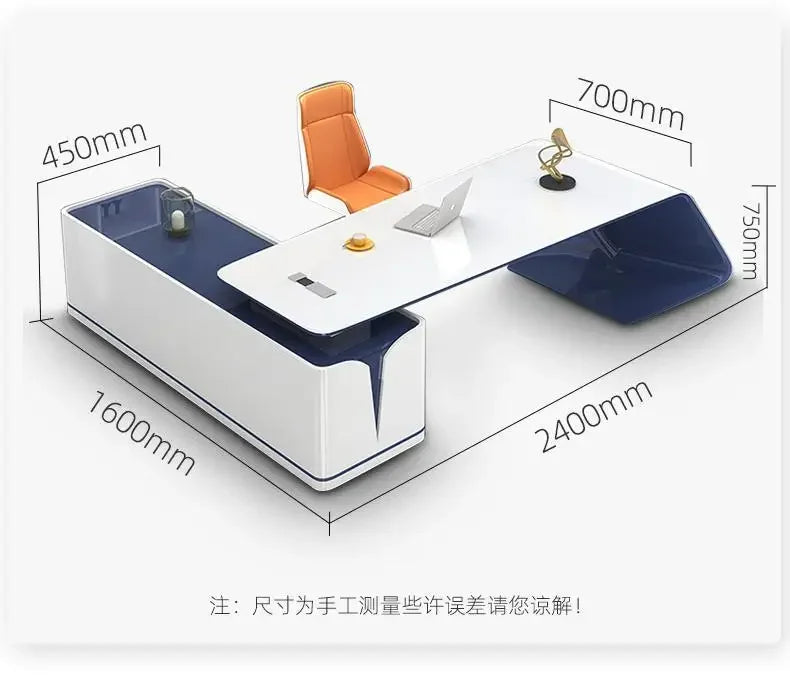 Simple Baked Boss Desk Modern President Creative Large Class Office Desk Special-shaped Manager Mesa De Escritorio Furniture