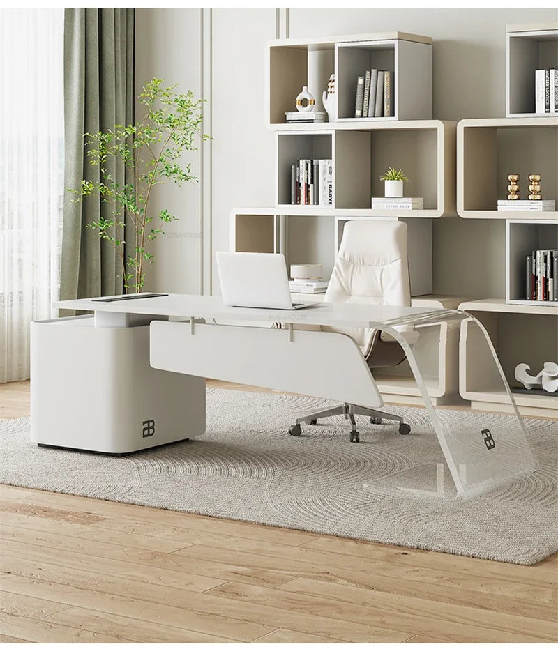 Modern High-end Office Desks Nordic Office Furniture Home Living Room Table Study Computer Desk Designer Light Luxury Boss Desk