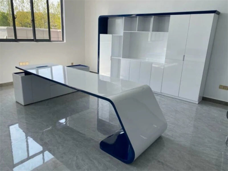 Top Manufacturers Office Furniture Manager Desk Popular Modern Wooden Table CEO Executive Office Desk l Shaped Desk