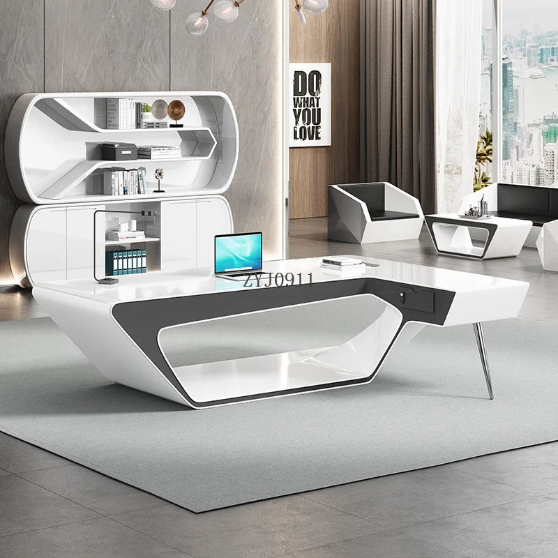 Painting technology boss desk and chair combination desk office simple modern manager desk