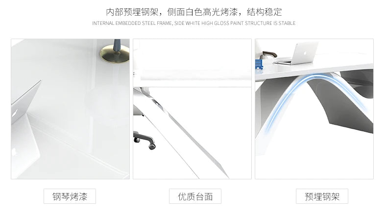 White Gaming Office Desk Large Household Luxury Laptop Computer Office Desk Corner Executive Writing Mesa Ordenador Furniture