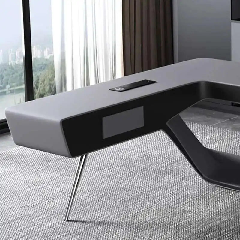 Modern Executive Office Desk - Smart Charging Hub Cable Management Luxury Desktop PC Accessories Bureau De Direction Furniture