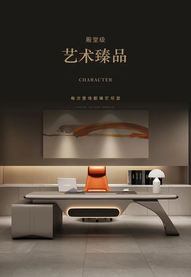 Luxury Floor Office Desk In Stock Secretary In Stock Long Office Desk European Work Bookshelf Escritorio Oficina Desk Furniture