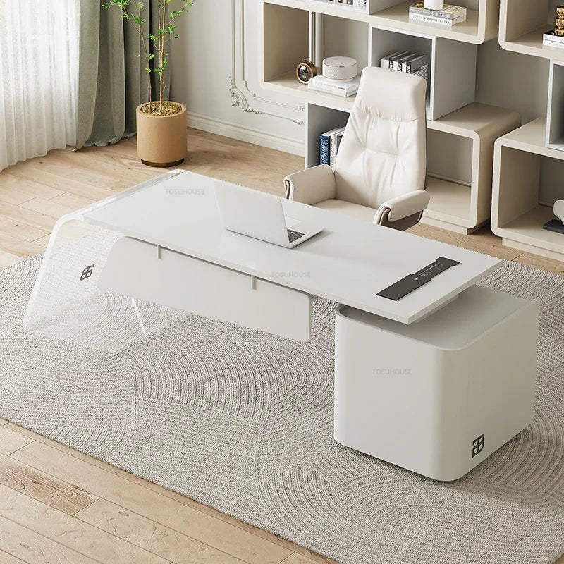Modern High-end Office Desks Nordic Office Furniture Home Living Room Table Study Computer Desk Designer Light Luxury Boss Desk