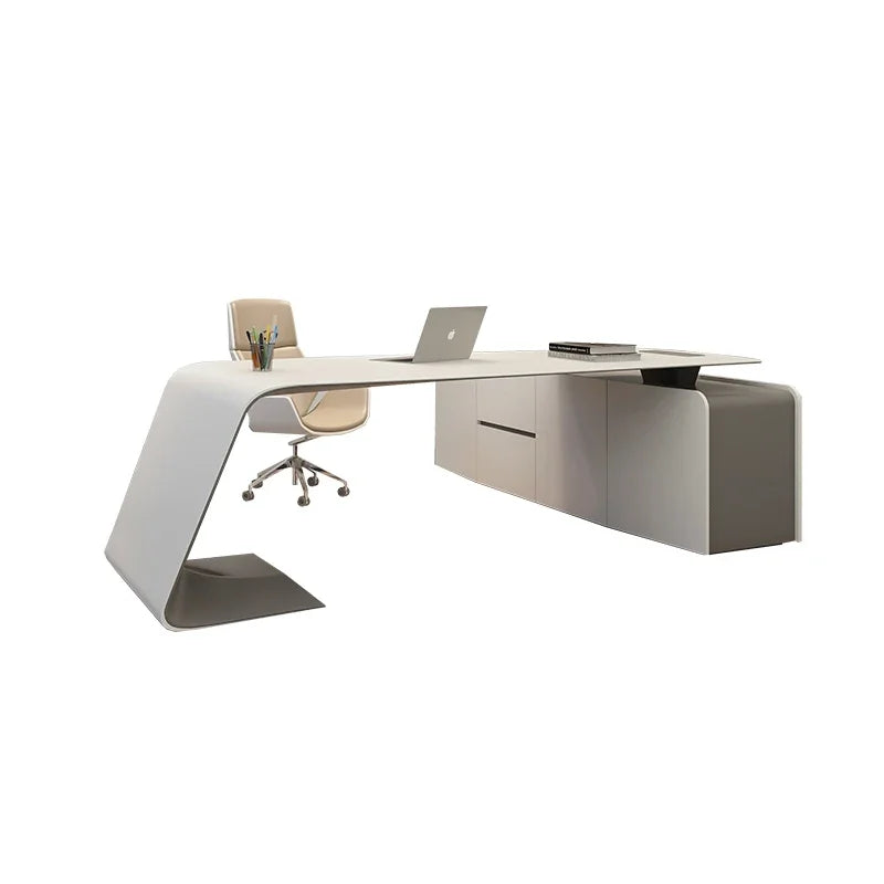 Light Luxury High-end Designer Office Desk Fashionable High-end Modern Simple European Japanese Luxury Office Desk Furniture