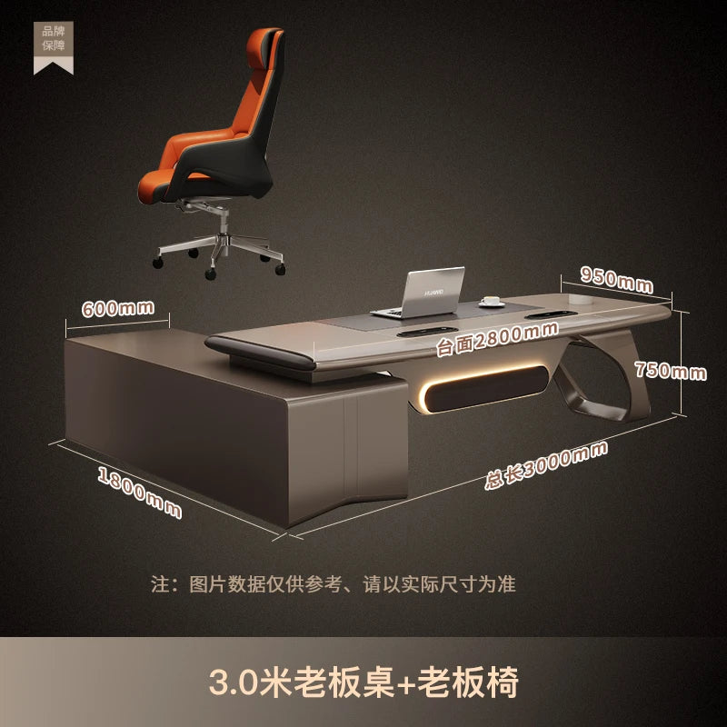Luxury Floor Office Desk In Stock Secretary In Stock Long Office Desk European Work Bookshelf Escritorio Oficina Desk Furniture