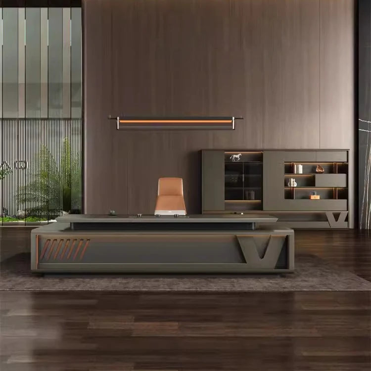 Modern Luxury Office Furniture Manager Ceo Boss Executive Office Desk Computer Table for Personal Office