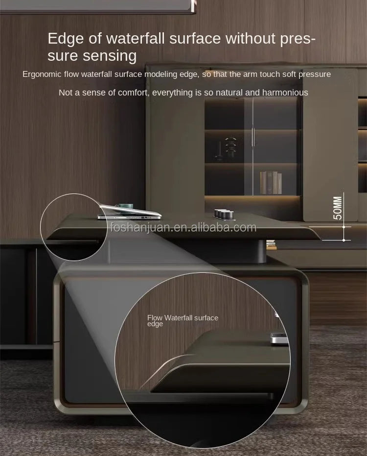 Modern Luxury Office Furniture Manager Ceo Boss Executive Office Desk Computer Table for Personal Office