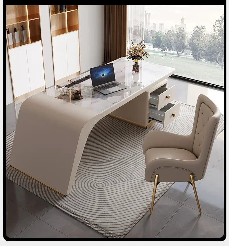 Designer Storage Office Desk Writing Asthetic Drawers Organizer Computer Desks Gaming White Mesa Para Computador Furniture