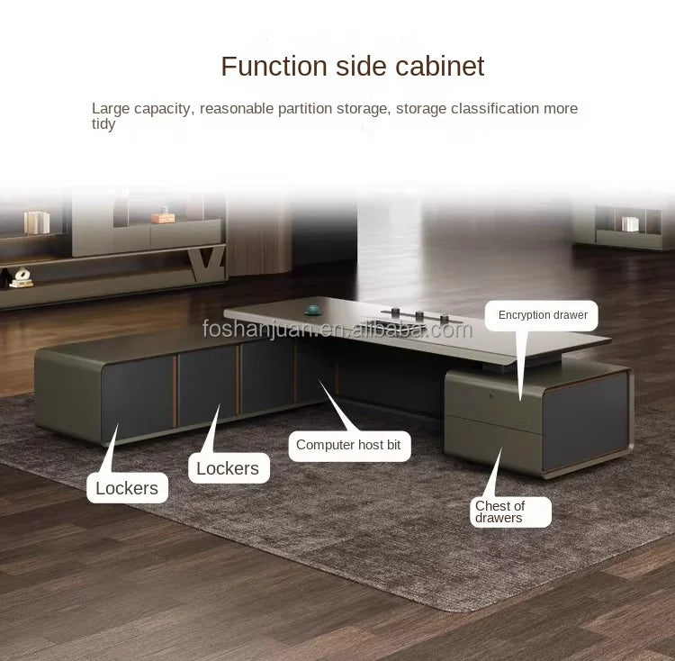 Modern Luxury Office Furniture Manager Ceo Boss Executive Office Desk Computer Table for Personal Office