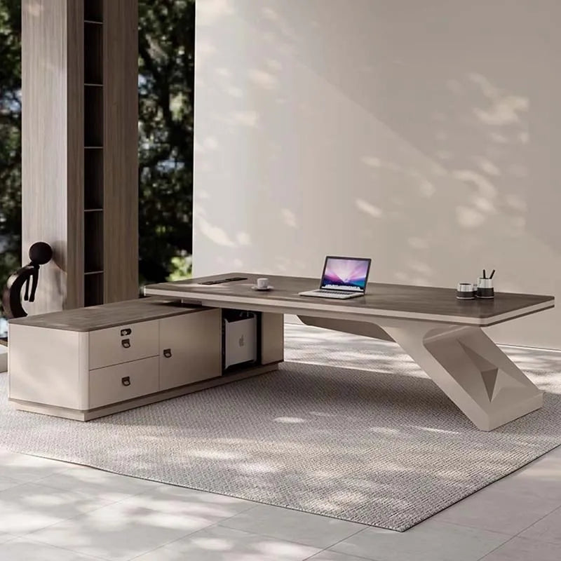 Design European Office Desk Modern Computer Standing Executive Office Desk Minimalist Organizers Scrivania Commercial Furniture
