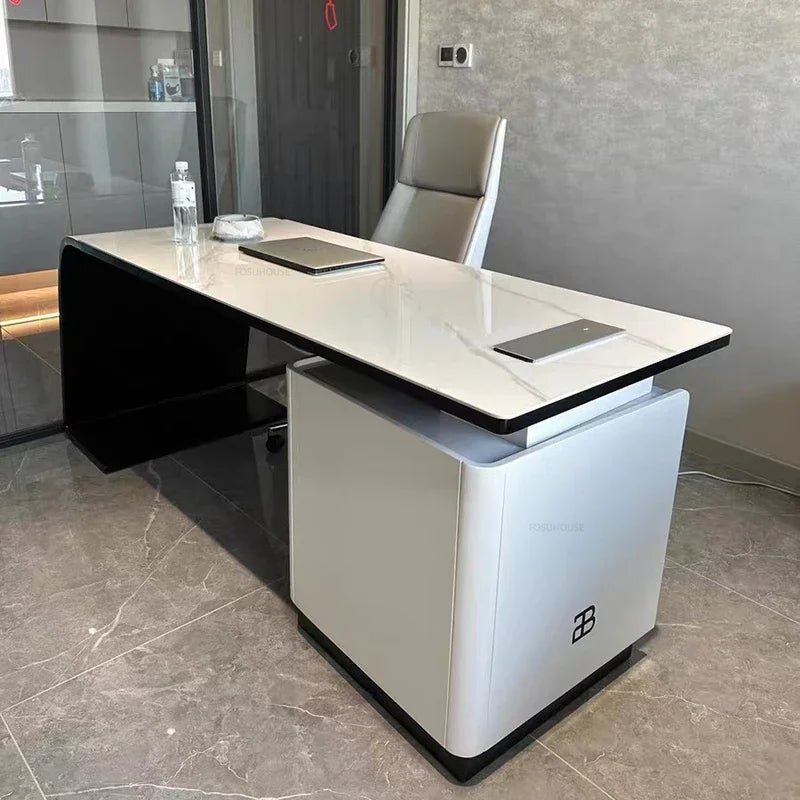 Modern High-end Office Desks Nordic Office Furniture Home Living Room Table Study Computer Desk Designer Light Luxury Boss Desk