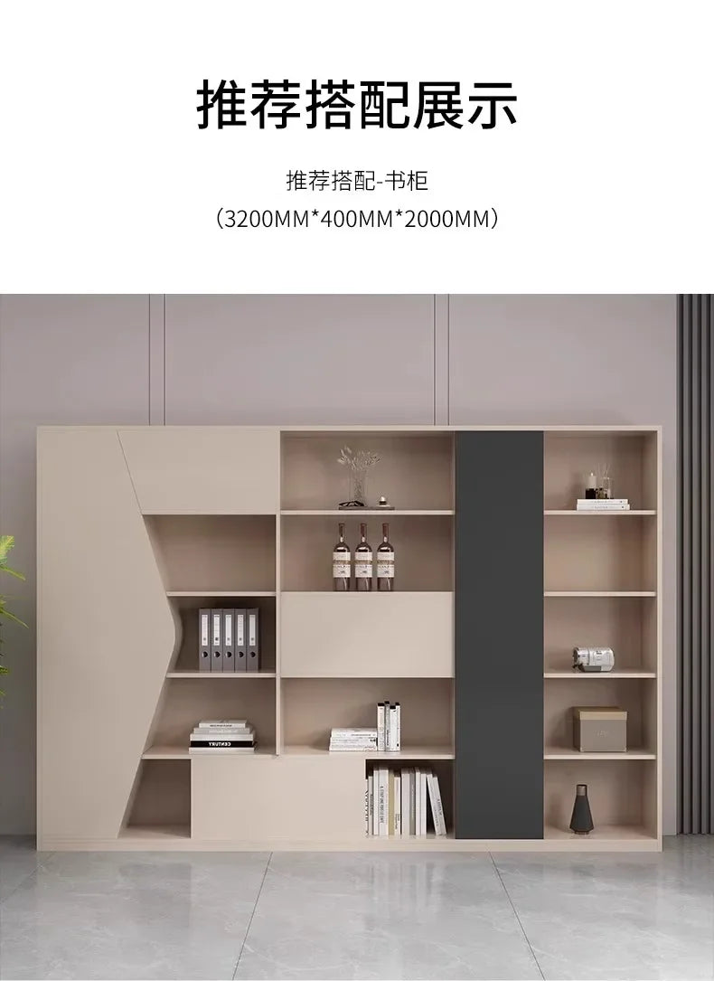 L Shaped Office Desk Sets Boss Modern Light Luxury Cabinet Chairs Computer Designerescritorios Gaming Study Table Furniture