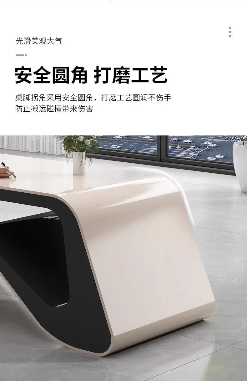 L Shaped Office Desk Sets Boss Modern Light Luxury Cabinet Chairs Computer Designerescritorios Gaming Study Table Furniture