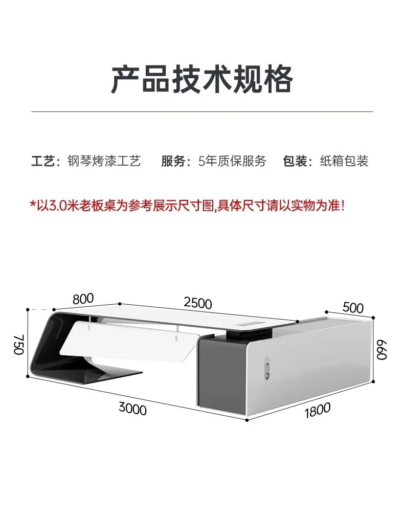 Long Luxury A Desk Design Modern Stationery Furniture Offices Multifunctional Display Minimalist Storage Trendy Mesas Escritorio