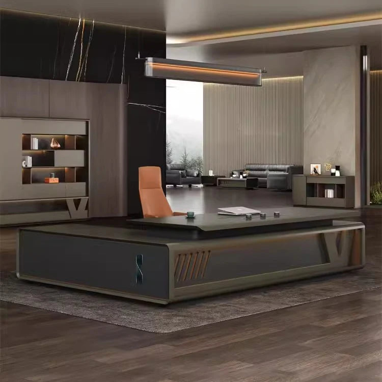 Modern Luxury Office Furniture Manager Ceo Boss Executive Office Desk Computer Table for Personal Office