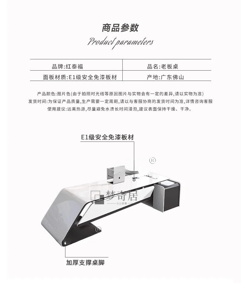 Asthetic Executive Luxury Desk Manager L Shaped Modern Designer Computer Table Organizer Workstation Escritorio Office Furniture