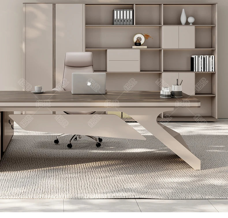 Design European Office Desk Modern Computer Standing Executive Office Desk Minimalist Organizers Scrivania Commercial Furniture