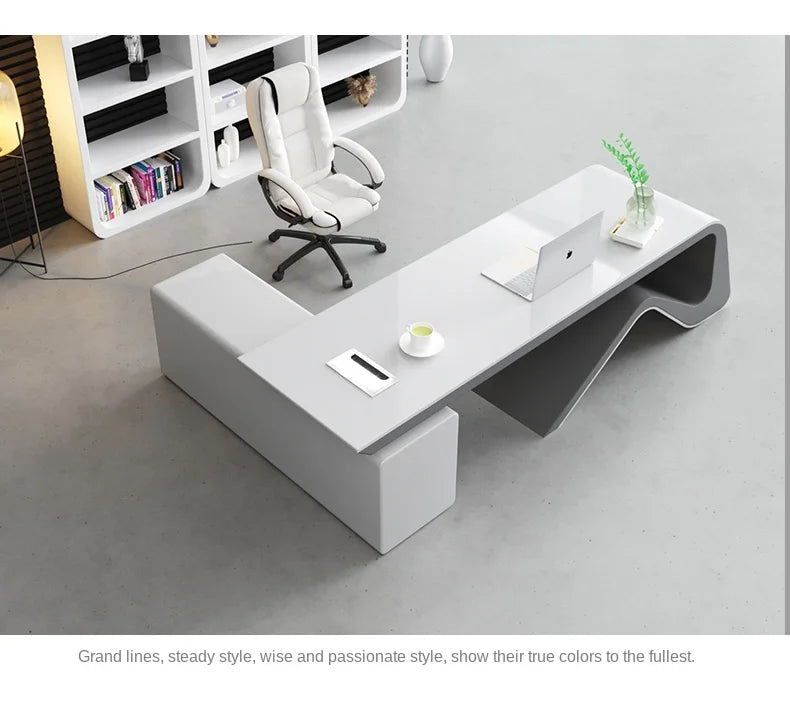 LBZ16 Modern Design  Boss Executive Office Desk With Storage Cabinet CEO Director Manager Executive Desk Office Furniture
