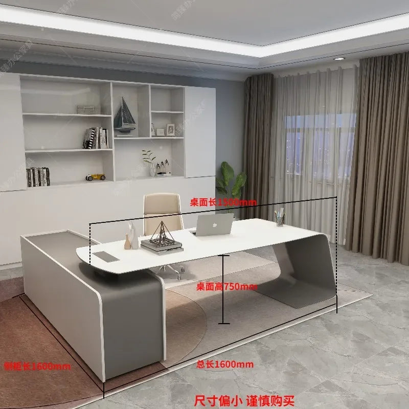 Light Luxury High-end Designer Office Desk Fashionable High-end Modern Simple European Japanese Luxury Office Desk Furniture