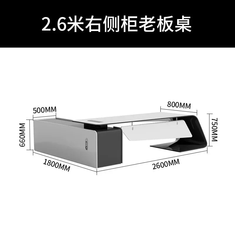 Long Luxury A Desk Design Modern Stationery Furniture Offices Multifunctional Display Minimalist Storage Trendy Mesas Escritorio