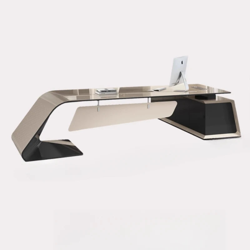 Creativity Organizer Office Desk Minimalist Secretary In Stock European Office Desk Work Light Luxury Escritorio Desk Furniture
