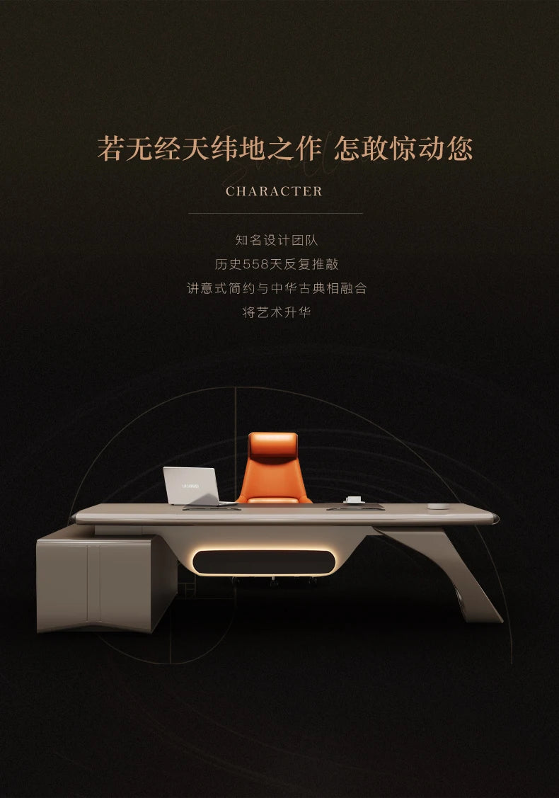 Luxury Floor Office Desk In Stock Secretary In Stock Long Office Desk European Work Bookshelf Escritorio Oficina Desk Furniture