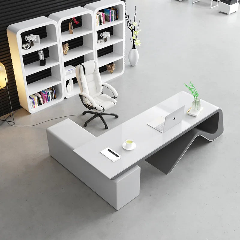 LBZ16 Modern Design  Boss Executive Office Desk With Storage Cabinet CEO Director Manager Executive Desk Office Furniture