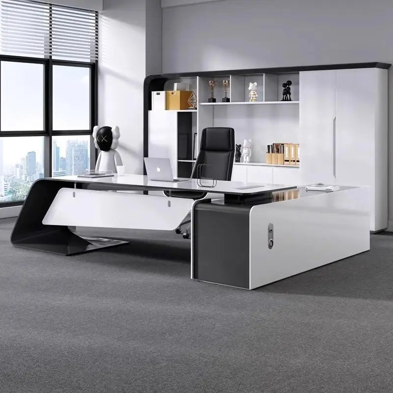 Modern Conference Office Desk Adjustable Makeup Luxury Work Office Desk Cabinets Gaming Unusual Unique Wooden Bureau Furniture