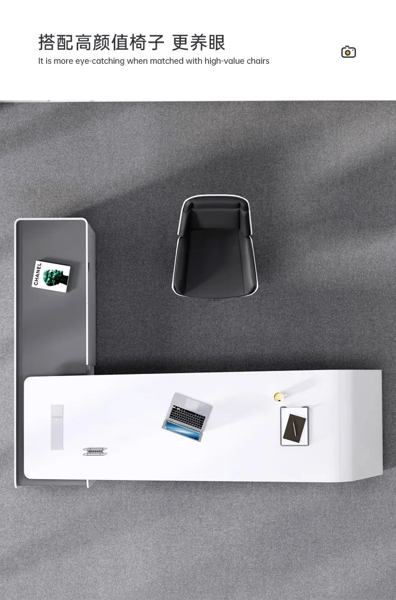 Modern Conference Office Desk Adjustable Makeup Luxury Work Office Desk Cabinets Gaming Unusual Unique Wooden Bureau Furniture