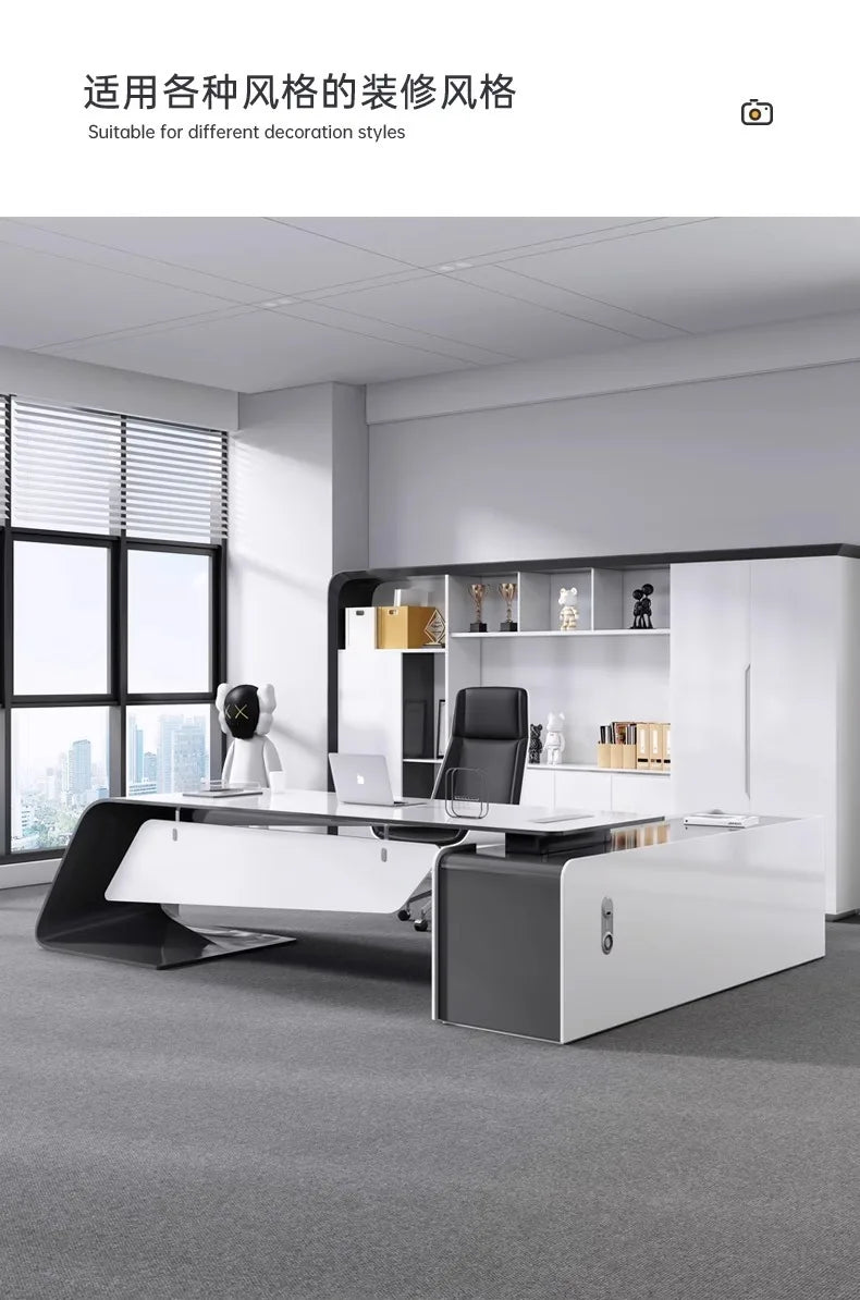 Modern Conference Office Desk Adjustable Makeup Luxury Work Office Desk Cabinets Gaming Unusual Unique Wooden Bureau Furniture