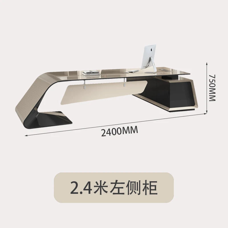 Creativity Organizer Office Desk Minimalist Secretary In Stock European Office Desk Work Light Luxury Escritorio Desk Furniture