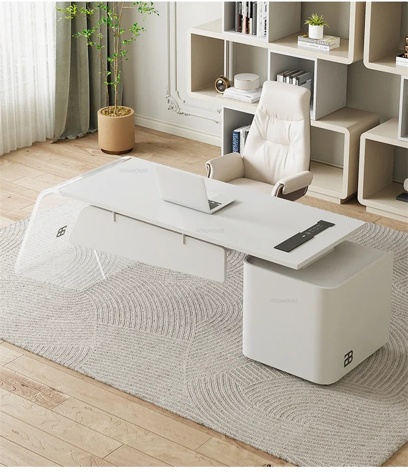 Modern High-end Office Desks Nordic Office Furniture Home Living Room Table Study Computer Desk Designer Light Luxury Boss Desk
