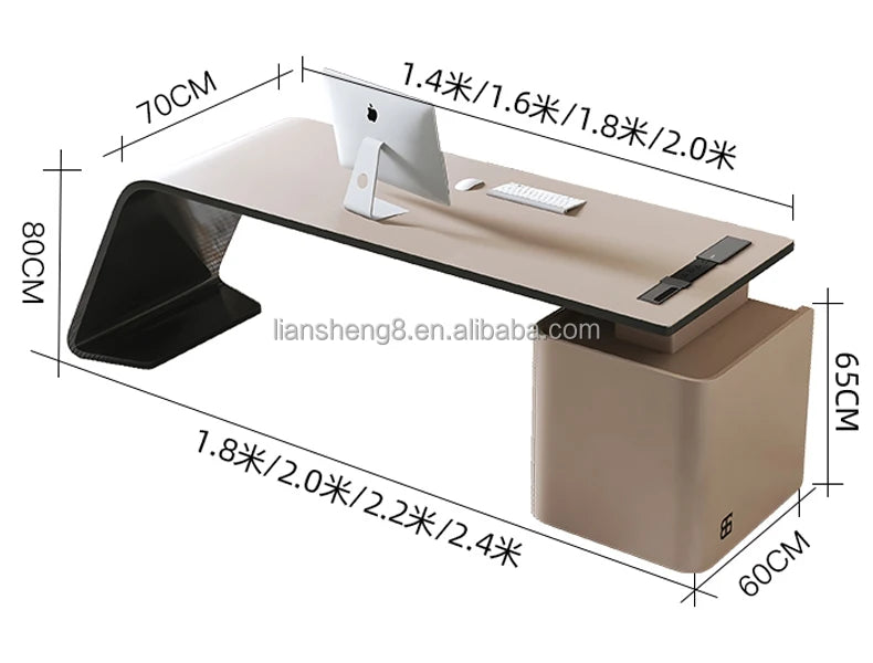 Office Desk Home Escritorio De Oficina Furniture Design Strong Mobilier De Bureau Home Executive Boss Luxury Office Desk GREY