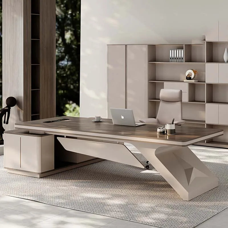 Design European Office Desk Modern Computer Standing Executive Office Desk Minimalist Organizers Scrivania Commercial Furniture